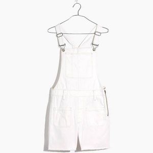 Madewell White Adirondack Overalls